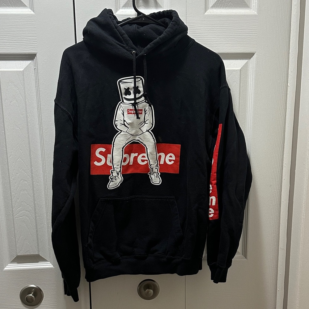 Supreme Black and Red Graphic Hoodie